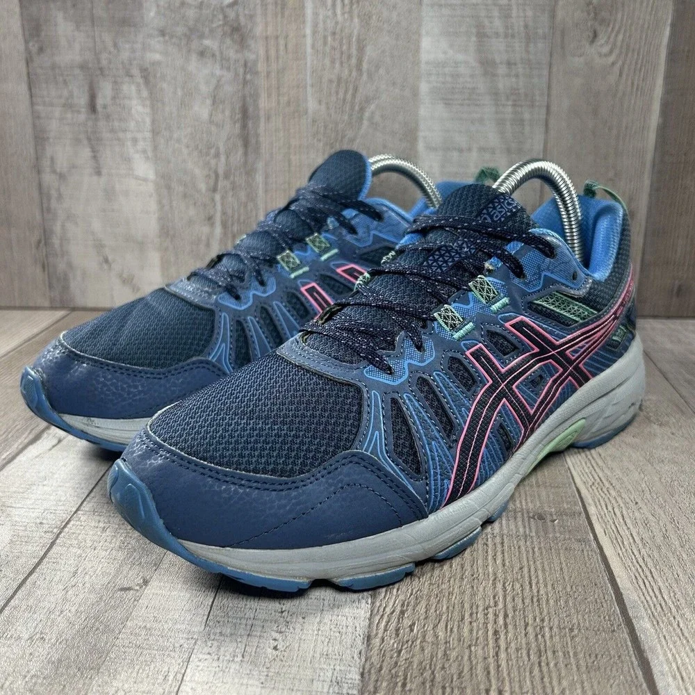 Asics GEL-Venture 7 Peacoat Women's Running Shoes Blue Pink Size 10 1012A476